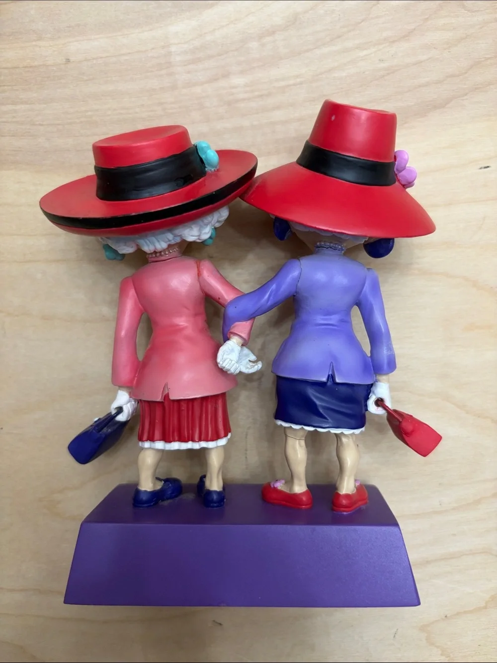 The Biddy Ladies #4507 Whimsical Red and Purple Friendship Figurine
